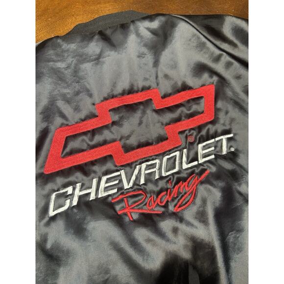 VTG 80s/90s Chevrolet Racing Embroidered West Ark USA Bomber Jacket Size XL - Picture 10 of 12